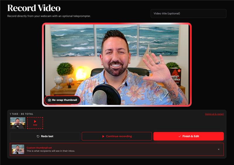 Preview screen
