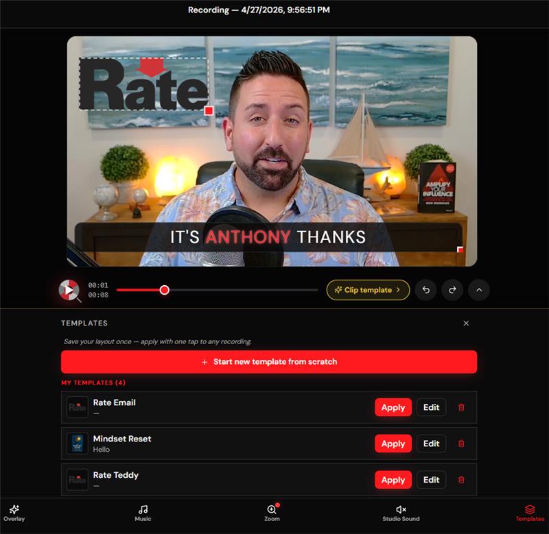 Edit & Brand screen